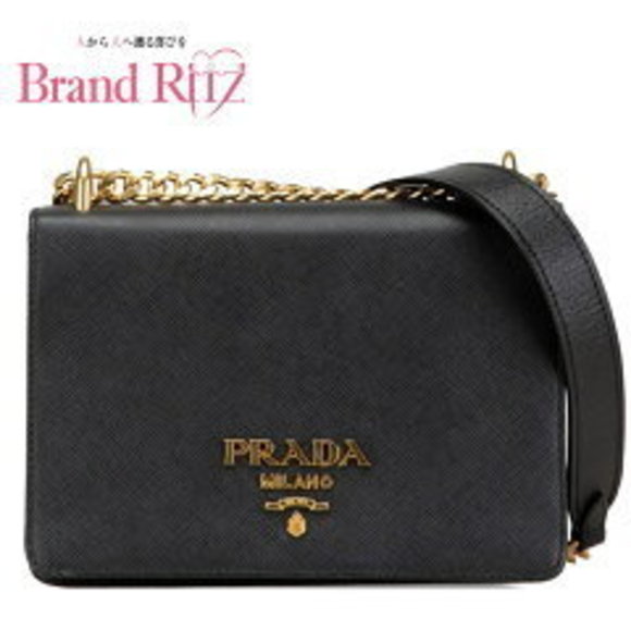 Prada Saffiano leather Crossbody chain black - Picture 1 of 4